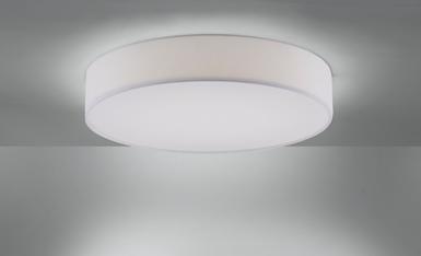 Plafonnier led Leuchten Direkt Lolasmart-Kiara Blanc Tissu 18428-16