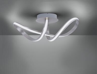 Plafonnier led Leuchten Direkt Lolasmart-Melinda Gris Aluminium 18431-55