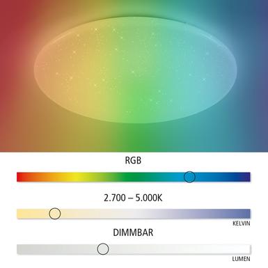 Plafonnier led Leuchten Direkt Lolasmart-Uranus Blanc Métal 14480-16