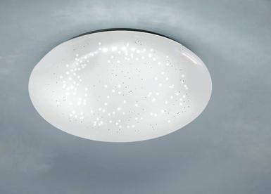 Plafonnier led Leuchten Direkt Skyler Blanc Acier 14230-16