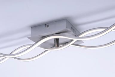 Plafonnier led Leuchten Direkt Wave Gris métallique Métal 15166-55