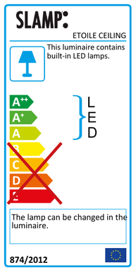 Plafonnier led Slamp Etoile Gris Technopolymère ETO78PLF4001LE000