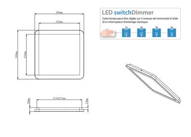 Plafonnier led Trio Camillus Blanc 01 Métal R62931801