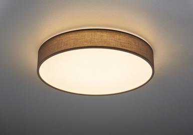 Plafonnier led Trio Lugano Gris Tissu 621914011