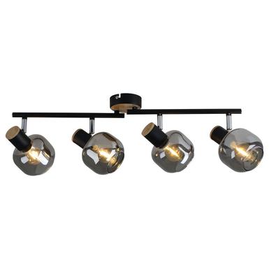 Plafonniers 4 lampes design Näve Fumoso Noir Métal - Verre 1350222