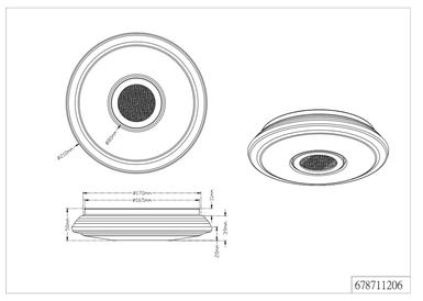 Plafonnier led Trio Osaka Chrome Plastique 678711206