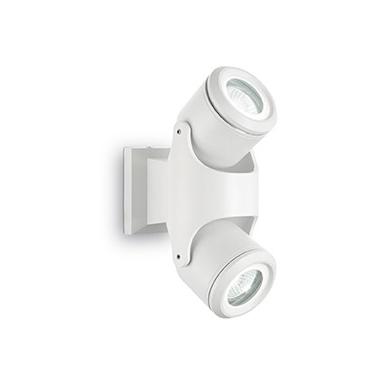 Projecteur extérieur 2 spots contemporain Ideal lux Xeno Blanc 01 Aluminium 129495