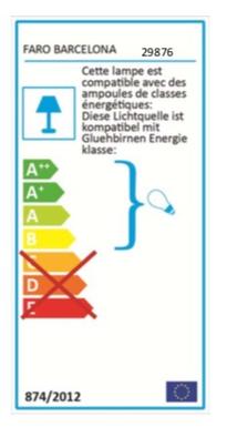Réglette 2 lampes Faro Link Noir Acier 29876