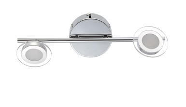 Réglette 2 lampes led Wofi Chloe Chrome Acier 7195.02.01.0000
