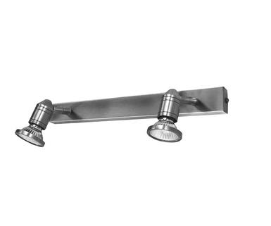 Réglette Spots - Cvl - H10 cm - 2xGU10 - Nickel - SP20222NI