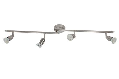 Réglette 4 spots led Brilliant Loona Chrome satiné Métal G28832/13