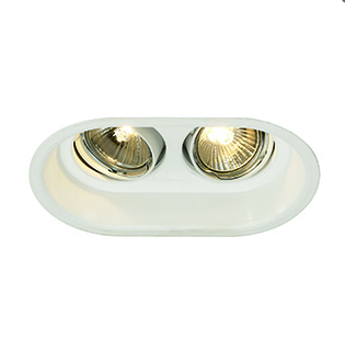 Spot 2 lampes encastré Declic Blanc Acier 113111