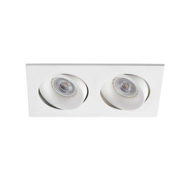 Spot 2 lampes encastré Faro Argon Blanc 01 Aluminium 43403 + 2 x 43065