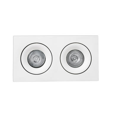 Spot 2 lampes encastré Faro Argon Blanc 01 Aluminium 43403 + 2 x 43065