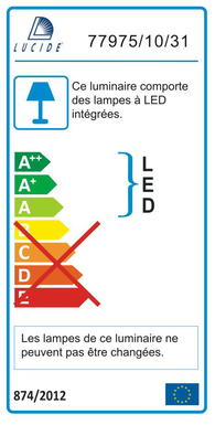 Spot 2 lampes led Lucide Blanc 01 Métal 77975/10/31