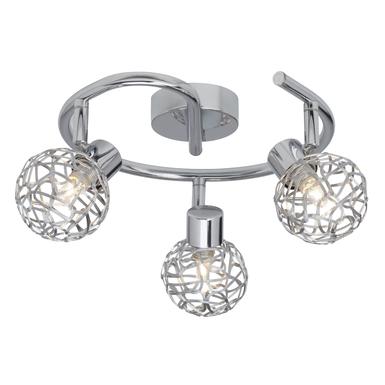 Spot 3 lampes design Brilliant Virgo Chrome Métal 02233/15