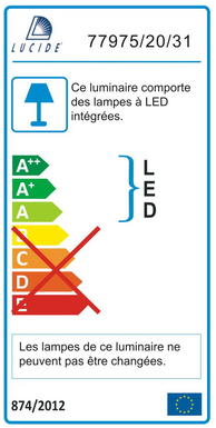 Spot 4 lampes design Lucide Blanc 01 Métal 77975/20/31