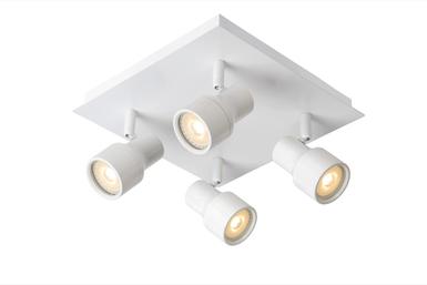 Spot 4 lampes led Lucide Blanc 01 Métal 17948/20/31