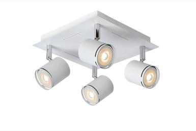 Spot 4 lampes led Lucide Blanc 01 Métal 26994/20/31