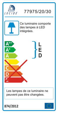 Spot 4 lampes led Lucide Noir Métal 77975/20/30