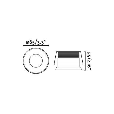 Spot encastrable Faro Gas Blanc Métal 43404 + 43065