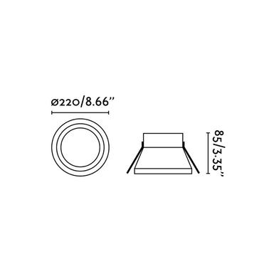 Spot encastré orientable Faro Hyde Noir Métal 40111+43065