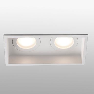 Spot encastré 2 lampes Faro Hyde Blanc Métal 40124+2x43065