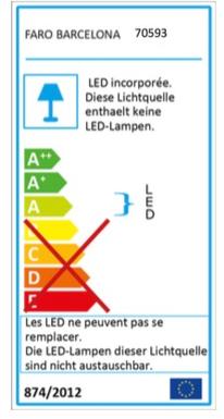 Spot encastré extérieur led Faro Suria Gris Acier inoxydable 70593N