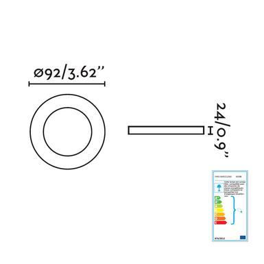 Spot encastré Faro Radon Blanc 01 Aluminium 43398 + 43065