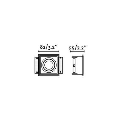 Spot encastré orientable Faro Hyde Noir Métal 40113+43065