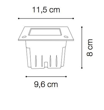 Spot extérieur encastré led Ideal lux Leti Blanc 01 résine 096575