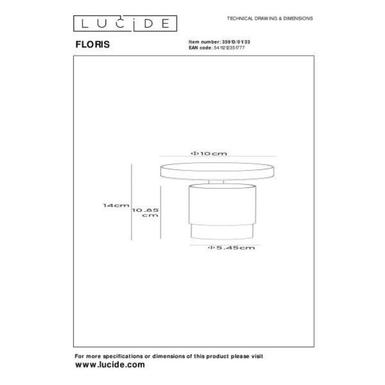 Spot FLORIS - 1xGU10 - Doré / Vert - Lucide - 35913/01/33