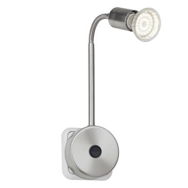 Spot led Brilliant Loona Chrome satiné Acier G28842/13