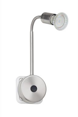 Spot led Brilliant Loona Chrome satiné Acier G28842/13