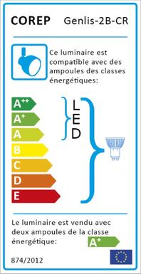 Spot led Corep Lyam Chrome Métal 654227