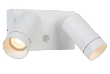 Spot mural 2 lampes design Lucide Taylor Blanc Aluminium 09831/02/31