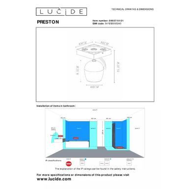 Spot Preston - Lucide - Ø 10 cm - 1xGU10 - Blanc - 09937/01/31