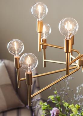 Suspension 12 lampes design Markslöjd Regent Antique Métal 108106