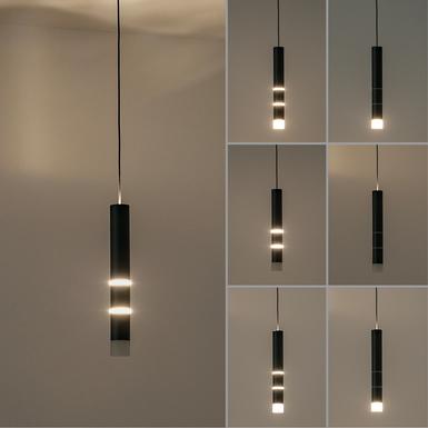 Suspension 12 lumières led Neuhaus Pure-Vega Noir Fer 2213-18