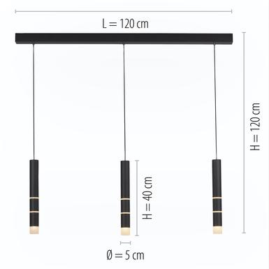 Suspension 12 lumières led Neuhaus Pure-Vega Noir Fer 2213-18