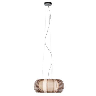 Suspension 2 lampes design Brilliant Relax Beige Métal - Verre 61190/53