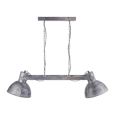 Suspension 2 lampes design Leuchten Direkt Samia Gris Métal 11483-77