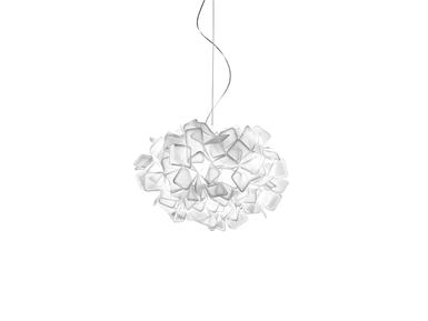 Suspension 2 lampes design Slamp Clizia Blanc 01 Technopolymère CLI78SOS0000W_000