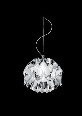 Suspension 2 lampes design Slamp Flora Gris Technopolymère FLO85SOS0001S_000