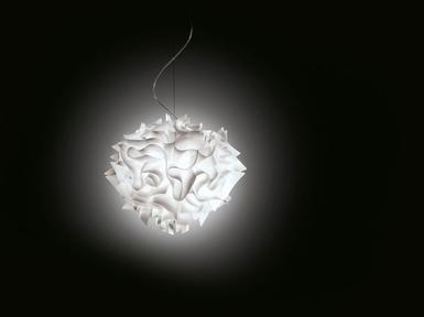Suspension 2 lampes design Slamp Veli Blanc 01 Technopolymère VEL78SOS0001W_000