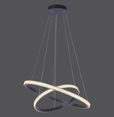 Suspension 2 lampes led Leuchten Direkt Musa Noir Métal 15610-18