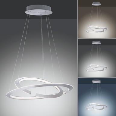 Suspension 2 lampes led Neuhaus Alessa Gris Métal 2491-55