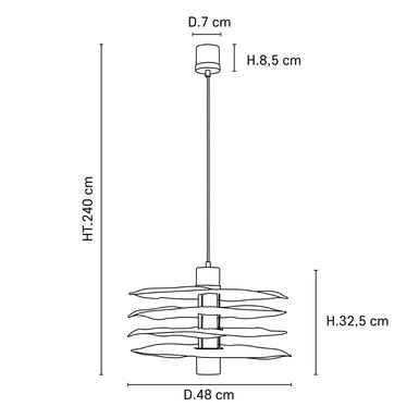 Suspension Rivage Ø 48 cm - Rotin - Lin / Bois - Market Set - 656048