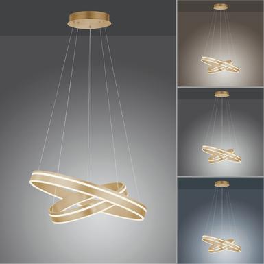 Suspension 2 lumières led Neuhaus Q-Vito Laiton Fer 8420-60