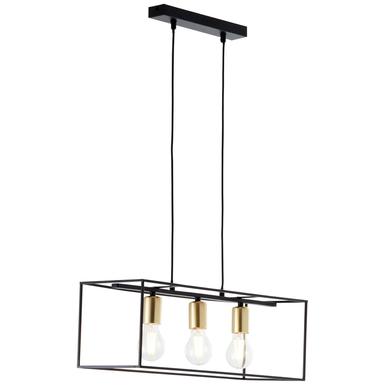 Suspension 3 lampes design Brilliant Arica Noir Métal 92747/06